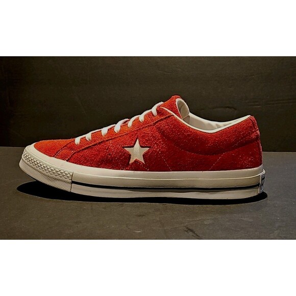 Men's 11.5 Converse One Star Ox Red Suede Low Top Sneakers 158434C - EUC Rare - Picture 5 of 16